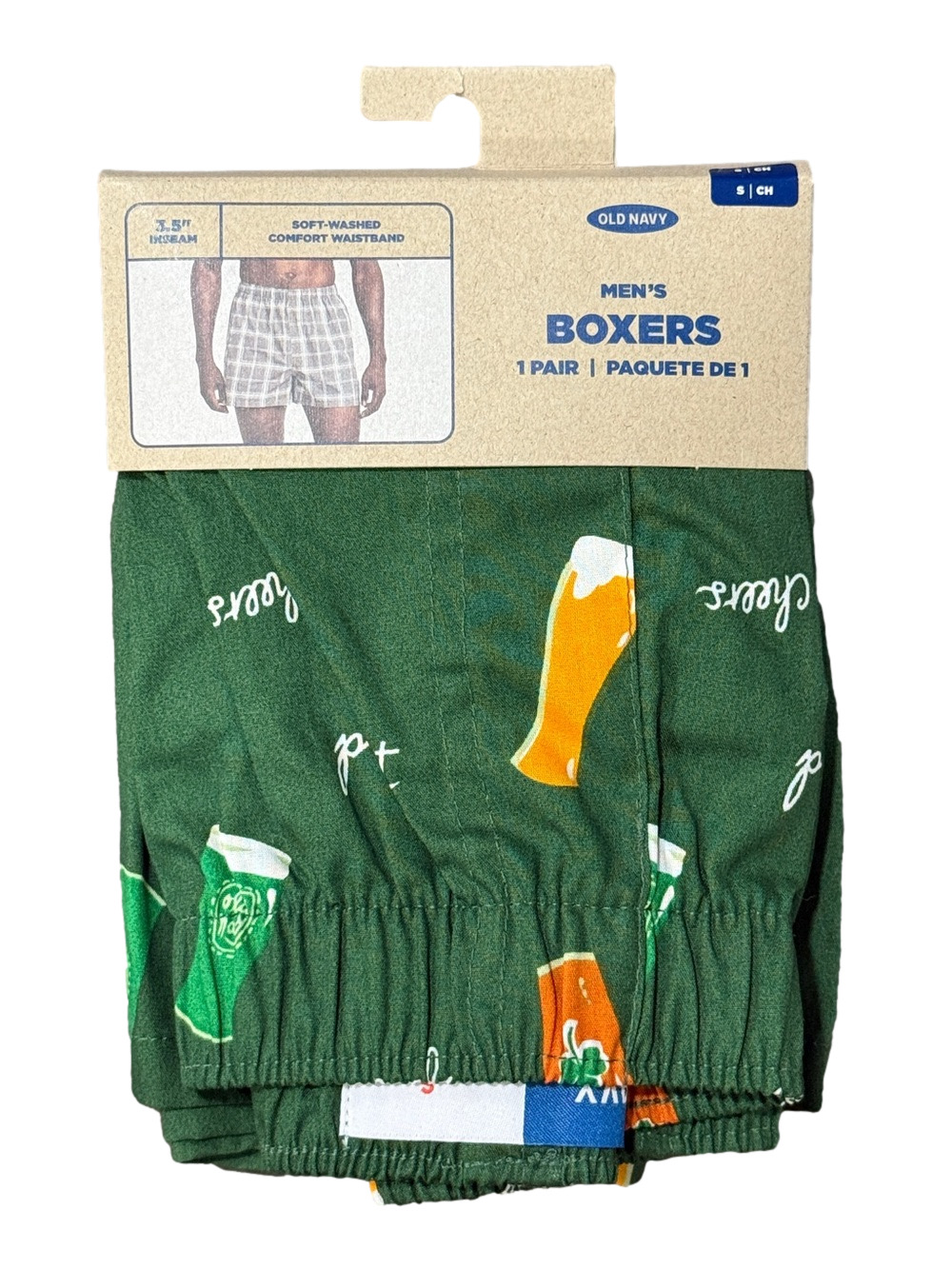 Mens Irish Beers St Patrick's Day Boxer Shorts - Size Small - Old Navy - NWT